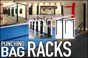 Custom built punching bag stands are made in the USA by Monster Rings and Cages