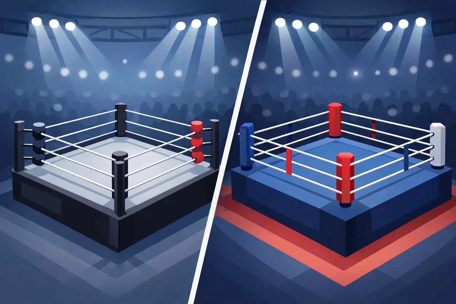Wrestling Ring Versus Boxing Ring: Key Differences