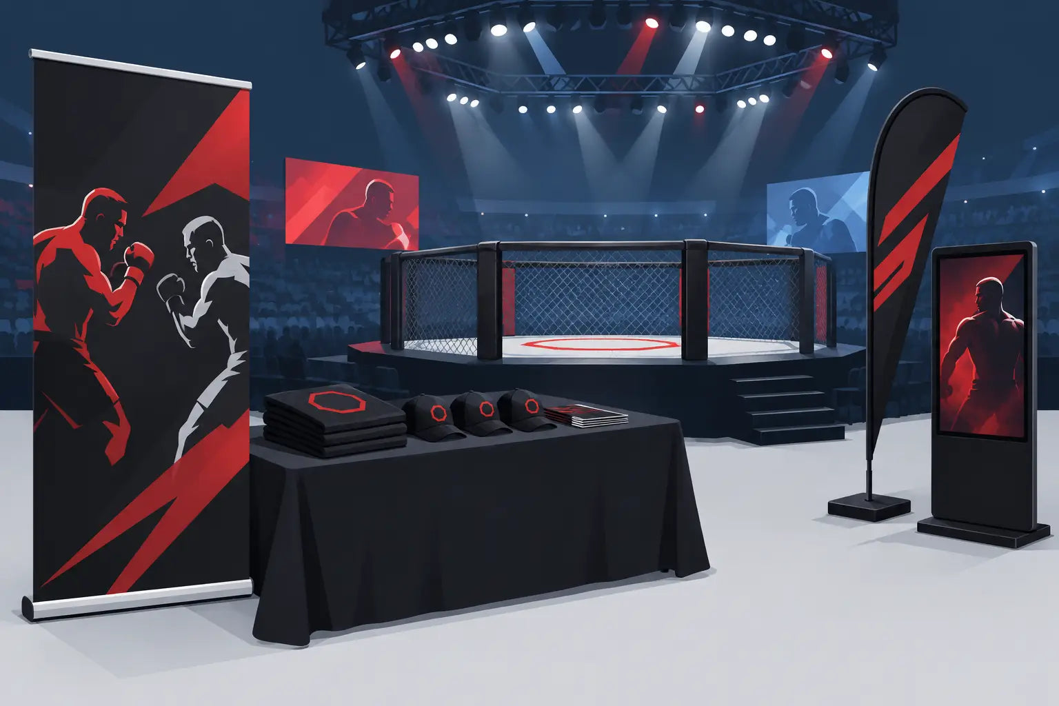 MMA Promotion Equipment Examples for Live Events