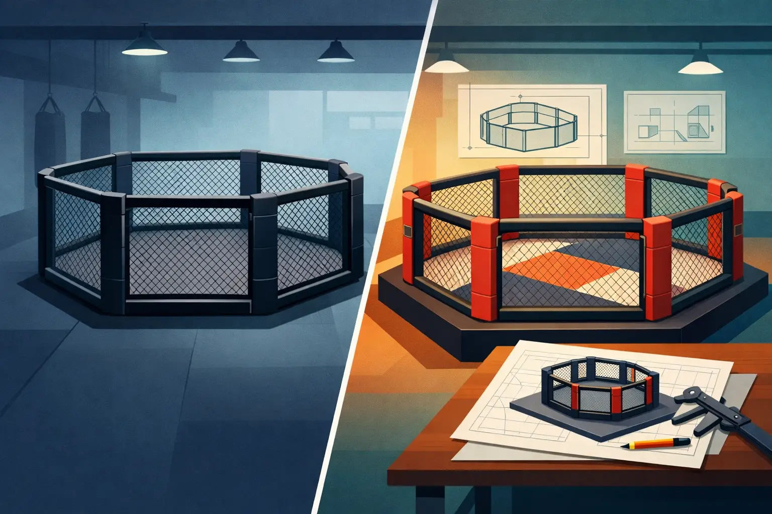 Stock Versus Custom MMA Cage for Your Gym