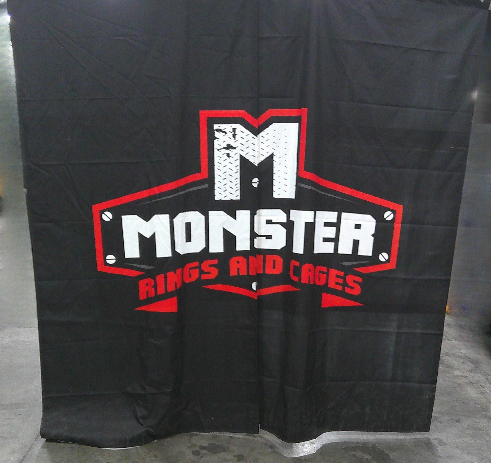 Entrance Curtains for Wrestling, custom printed at Monster Rings and Cages