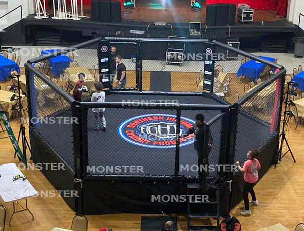 Hexagon MMA Cages are available from Monster Rings and Cages