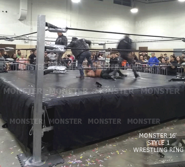 Monster Style 1 pro wrestling ring in action