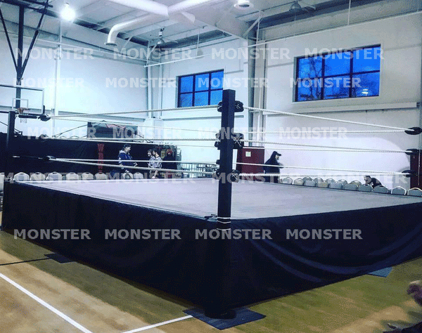 @0' Monster Pro Wrestling ring with real rope ring ropes