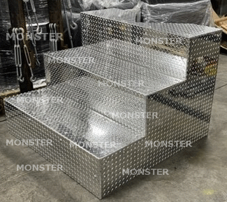 Aluminum Wrestling Ring stairs are available from Monster Rings and Cages