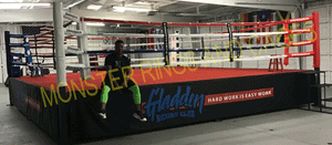 Monster Competition Boxing ring in Gladdens Boxing Gym