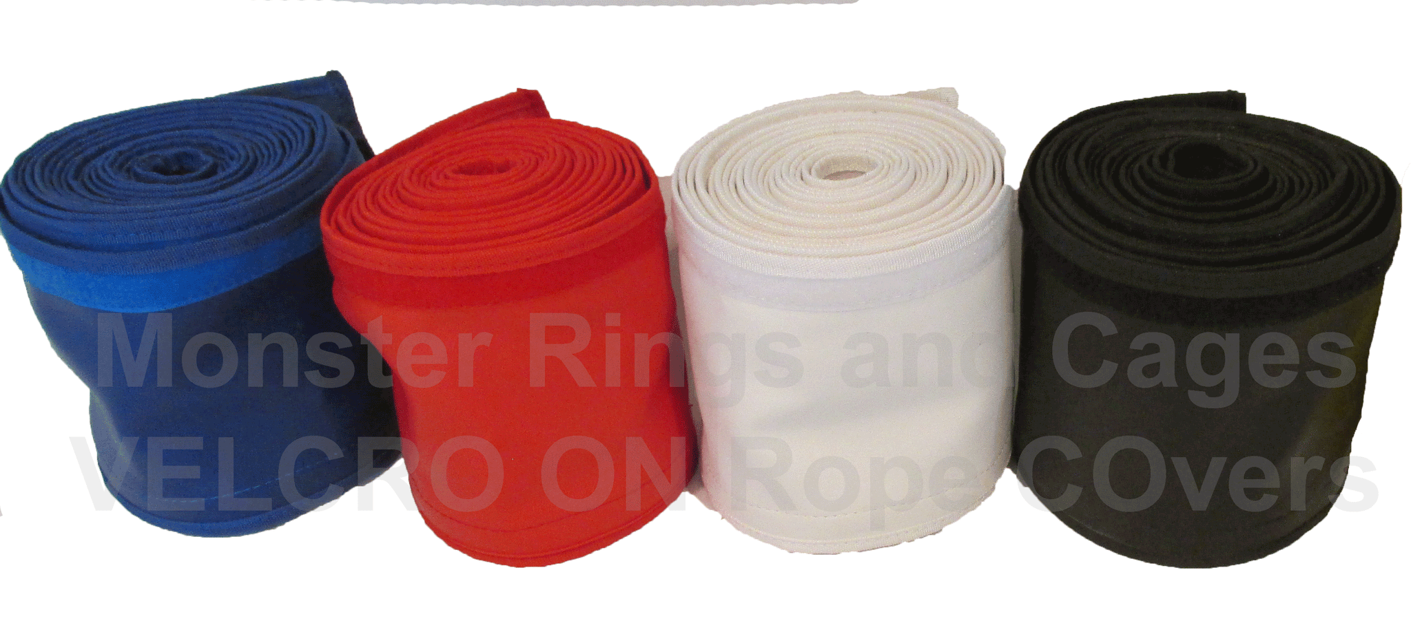 BOXING RING ROPE COVERS Velcro - 16' / Red - Monster Rings and Cages
