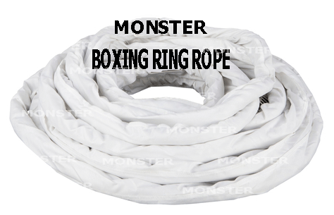 Boxing Ring Ropes are available from Monster Rings and Cages with soft polyester rope covers