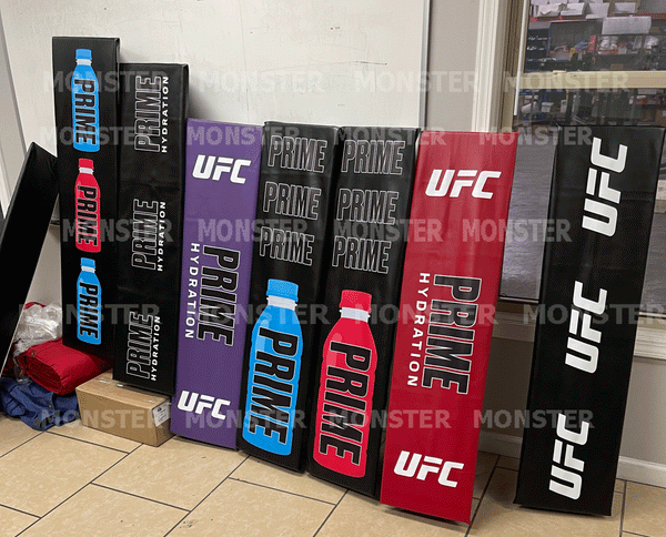 Our Monster oversized boxing corner pads look great plain, or printed