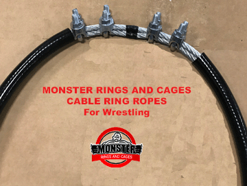 cable wrestling ring ropes are available from Monster Rings and Cages